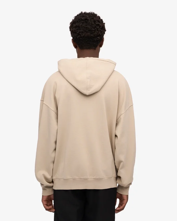Sudadera con capucha orgánica extragrande - Gris ostra