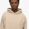 Sudadera con capucha orgánica extragrande - Gris ostra