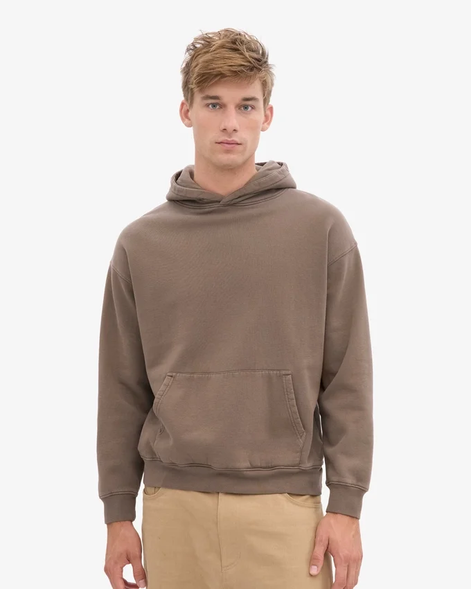 Sudadera con capucha orgánica extragrande - Marrón cedro