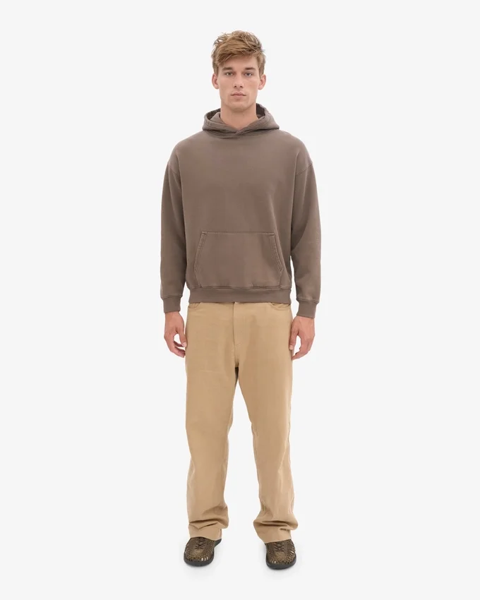 Sudadera con capucha orgánica extragrande - Marrón cedro