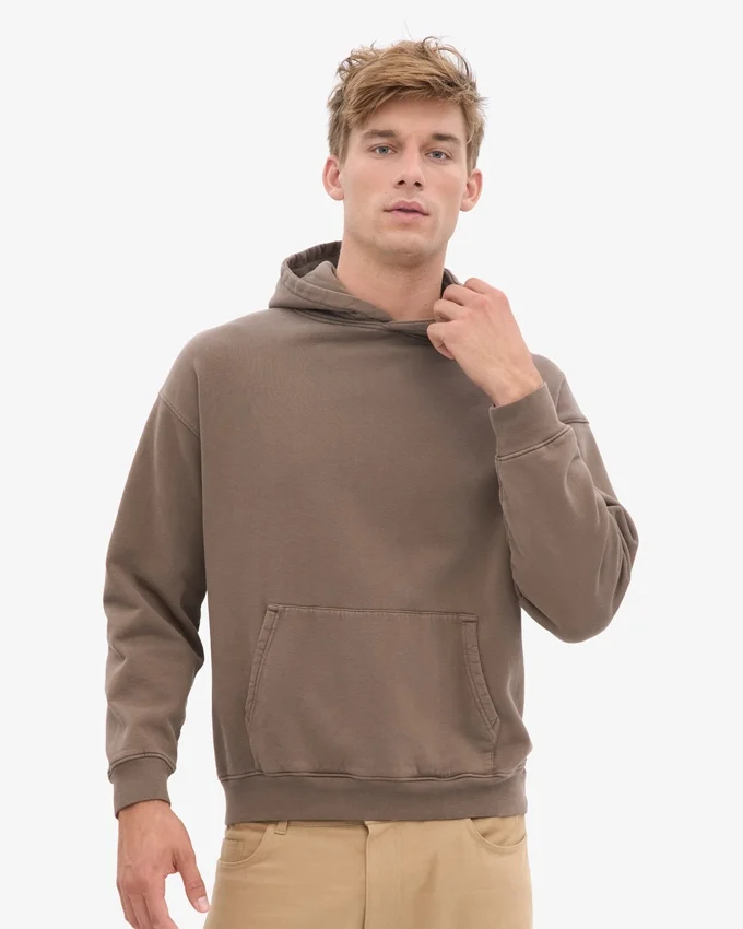 Sudadera con capucha orgánica extragrande - Marrón cedro