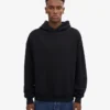 Sudadera con capucha orgánica extragrande - Negro intenso