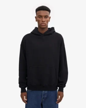 Sudadera con capucha orgánica extragrande – Negro intenso