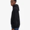 Sudadera con capucha orgánica extragrande - Negro intenso