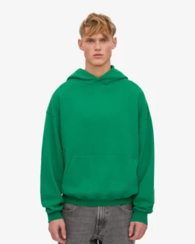 Sudadera con capucha orgánica extragrande – Verde Kelly