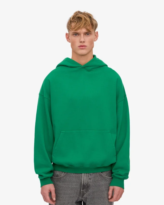 Sudadera con capucha orgánica extragrande - Verde Kelly