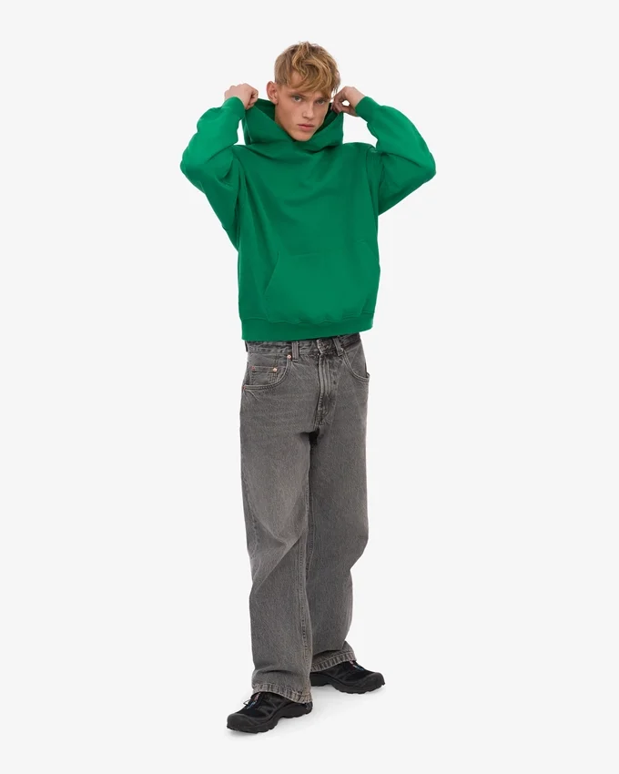 Sudadera con capucha orgánica extragrande - Verde Kelly