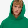 Sudadera con capucha orgánica extragrande - Verde Kelly