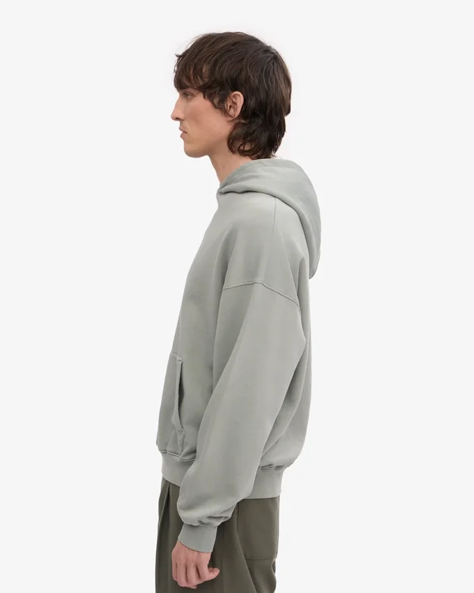 Sudadera con capucha orgánica oversize - Azul acero