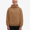 Sudadera con capucha orgánica oversize - Camello del Sáhara