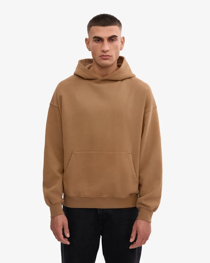 Sudadera con capucha orgánica oversize - Camello del Sáhara