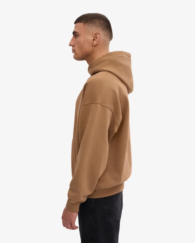 Sudadera con capucha orgánica oversize - Camello del Sáhara