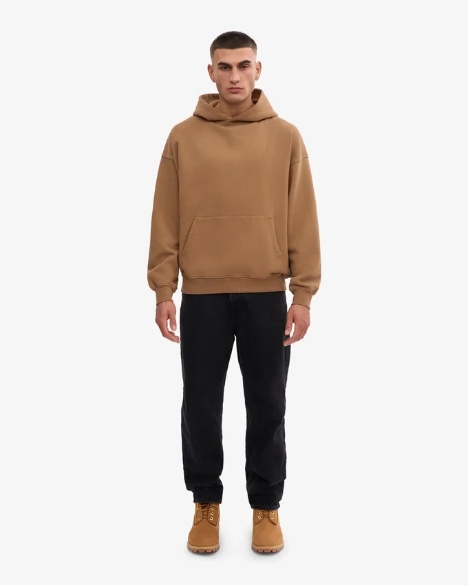 Sudadera con capucha orgánica oversize - Camello del Sáhara