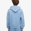 Sudadera con capucha orgánica oversize con cremallera - Azul mar