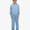 Sudadera con capucha orgánica oversize con cremallera - Azul mar