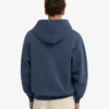 Sudadera con capucha orgánica oversize con cremallera - Azul petróleo