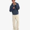 Sudadera con capucha orgánica oversize con cremallera - Azul petróleo
