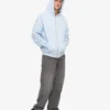 Sudadera con capucha orgánica oversize con cremallera - Azul polar
