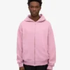 Sudadera con capucha orgánica oversize con cremallera - Flor de cerezo