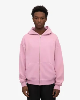Sudadera con capucha orgánica oversize con cremallera – Flor de cerezo