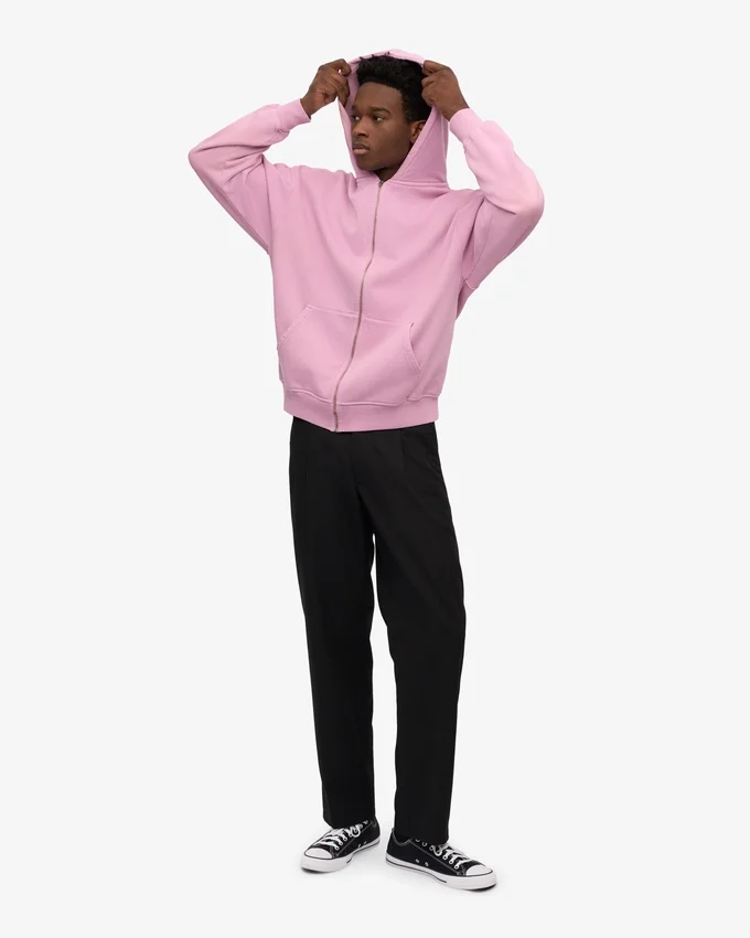 Sudadera con capucha orgánica oversize con cremallera - Flor de cerezo