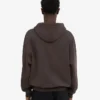 Sudadera con capucha orgánica oversize con cremallera - Marrón café