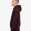 Sudadera con capucha orgánica oversize con cremallera - Rojo sangre de buey