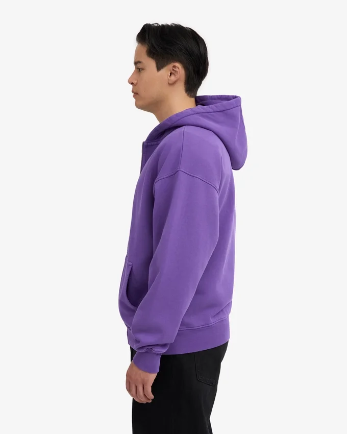 Sudadera con capucha orgánica oversize con cremallera - Ultravioleta
