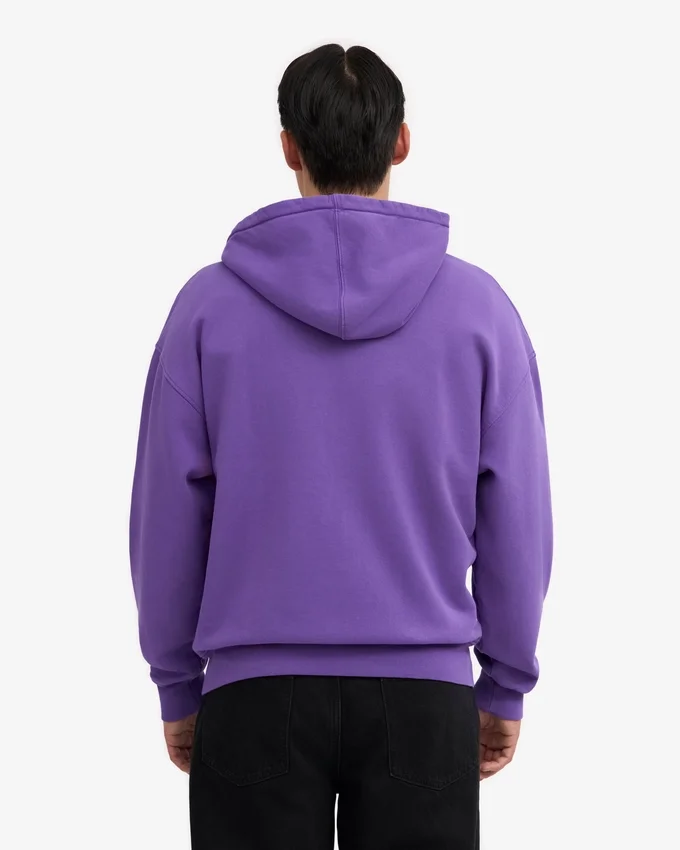 Sudadera con capucha orgánica oversize con cremallera - Ultravioleta
