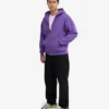 Sudadera con capucha orgánica oversize con cremallera - Ultravioleta