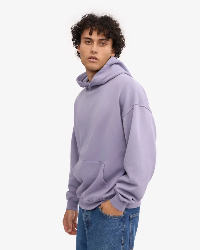 Sudadera con capucha orgánica oversize - Jade púrpura