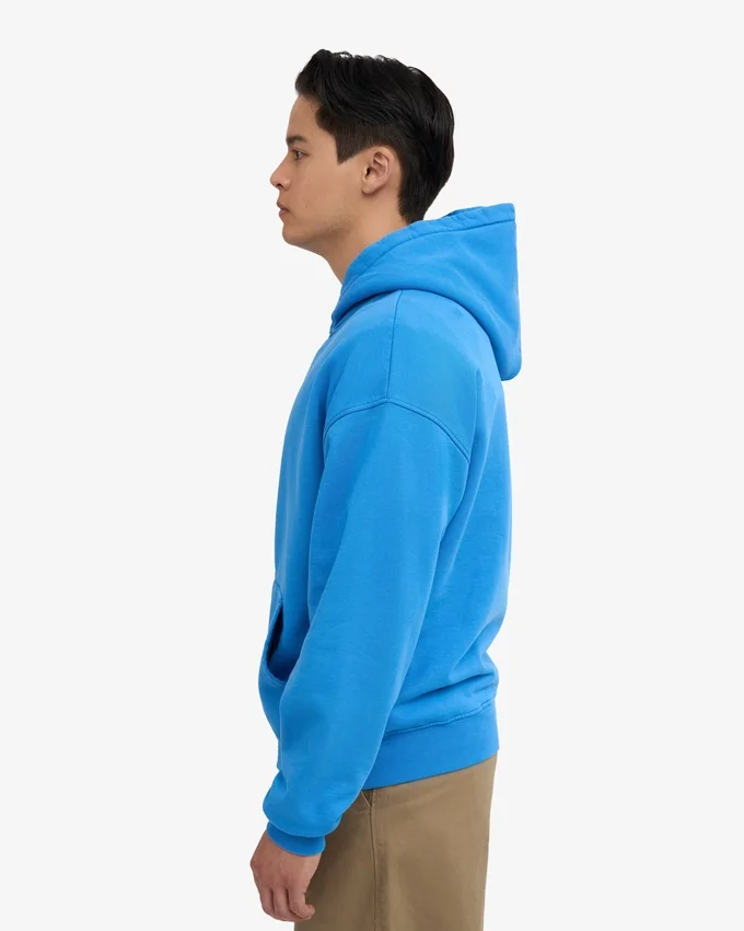 Sudadera con capucha y cremallera de corte oversize orgánica - Azul Pacífico
