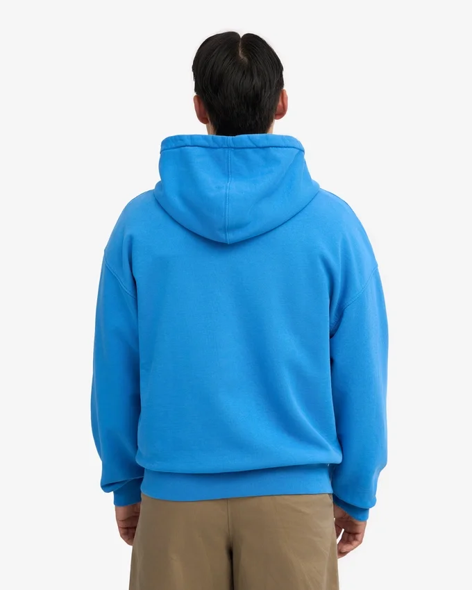 Sudadera con capucha y cremallera de corte oversize orgánica - Azul Pacífico