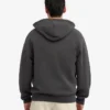 Sudadera con capucha y cremallera de corte oversize orgánica - Gris lava