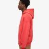 Sudadera con capucha y cremallera de corte oversize orgánica - Rojo mandarina