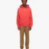 Sudadera con capucha y cremallera de corte oversize orgánica - Rojo mandarina
