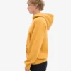 Sudadera con capucha y cremallera de talla grande orgánica - Amarillo quemado