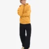 Sudadera con capucha y cremallera de talla grande orgánica - Amarillo quemado