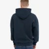 Sudadera con capucha y cremallera de talla grande orgánica - Azul marino