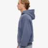 Sudadera con capucha y cremallera de talla grande orgánica - Azul Neptuno