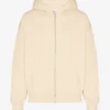 Sudadera con capucha y cremallera de talla grande orgánica - Blanco marfil