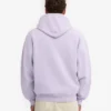 Sudadera con capucha y cremallera de talla grande orgánica - Lavanda suave