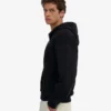 Sudadera con capucha y cremallera de talla grande orgánica - Negro intenso