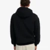 Sudadera con capucha y cremallera de talla grande orgánica - Negro intenso