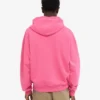 Sudadera con capucha y cremallera de talla grande orgánica - Rosa chicle