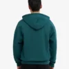 Sudadera con capucha y cremallera de talla grande orgánica - Verde océano