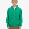 Sudadera con capucha y cremallera extragrande orgánica - Verde Kelly