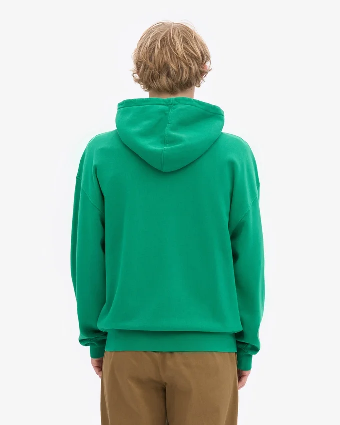 Sudadera con capucha y cremallera extragrande orgánica - Verde Kelly