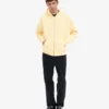 Sudadera con capucha y cremallera orgánica de talla grande - Amarillo suave