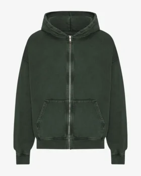 Sudadera con capucha y cremallera orgánica de talla grande - Midnight Forest